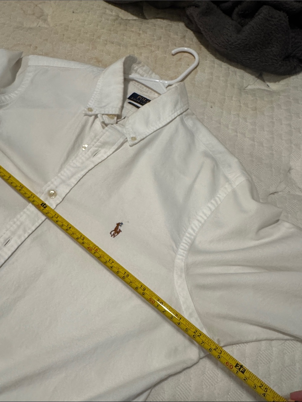 Polo by Ralph Lauren White Button-Down Shirt with Embroidered Pony